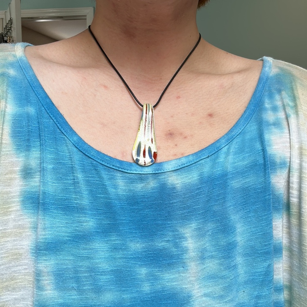 Resin tongue necklace